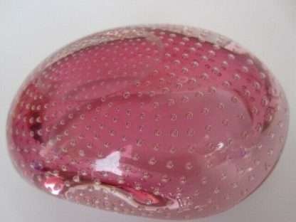 Archimede seguso murano art glass pink bullicante bubble bowl 1960s - Image 8