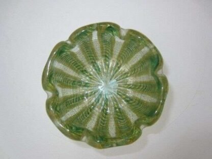 1950s barovier & toso murano italy cordonato d'oro art glass bowl - Image 4