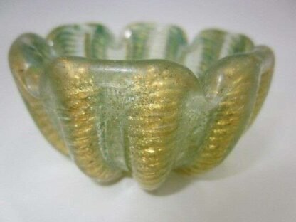 1950s barovier & toso murano italy cordonato d'oro art glass bowl - Image 6