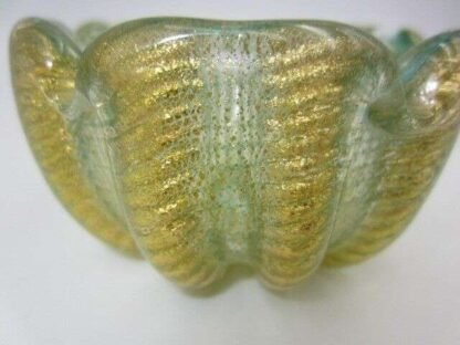 1950s barovier & toso murano italy cordonato d'oro art glass bowl - Image 11