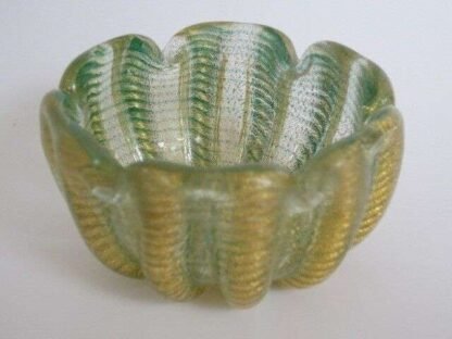 1950s barovier & toso murano italy cordonato d'oro art glass bowl - Image 15