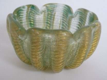 1950s barovier & toso murano italy cordonato d'oro art glass bowl - Image 16