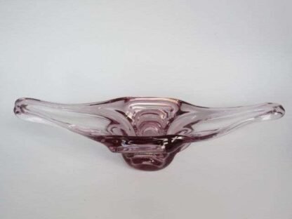 Stunning jan beranek pink freeform hot worked heavy centrepiece bowl htf - Image 6