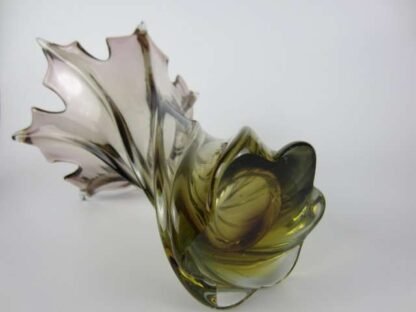 Murano Twisted Poli Seguso pinky brown 1960s art glass vase - Image 6