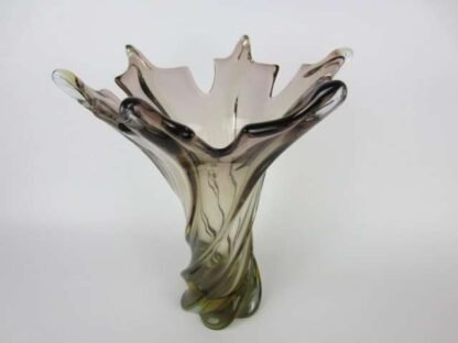 Murano Twisted Poli Seguso pinky brown 1960s art glass vase - Image 7