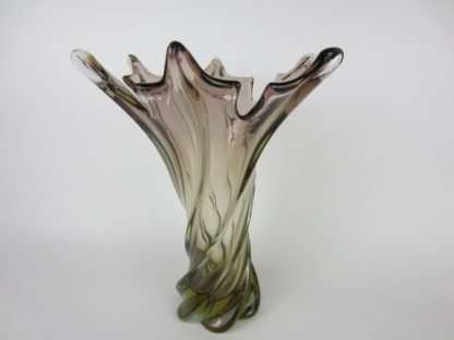 Murano Twisted Poli Seguso pinky brown 1960s art glass vase - Image 5