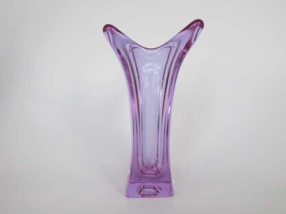 Murano/czech colour changing pink alexandrite sommerso art glass bud vase 1970s - Image 5