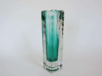 Ice glass vase mid century modern schott zwiesel, germany 1960s