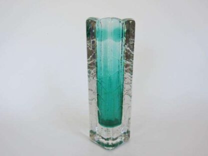 Ice glass vase mid century modern schott zwiesel, germany 1960s - Image 5