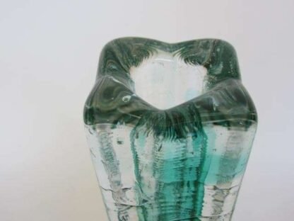 Ice glass vase mid century modern schott zwiesel, germany 1960s - Image 8