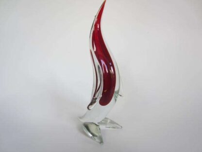 Penguin vintage murano da ros cenedese red and tall in sommerso art glass - Image 5