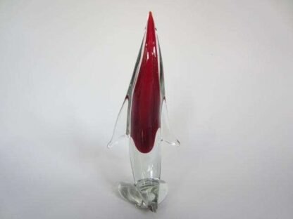 Penguin vintage murano da ros cenedese red and tall in sommerso art glass - Image 6