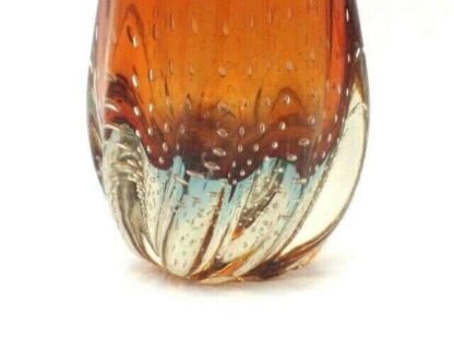 Murano 41cm tall red amberina venus fly trap sommerso art glass vase c1950s - Image 8