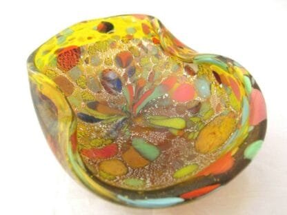 Murano Arte Vetraria Muranese Tutti Frutti yellow glass bowl Ferro/Nason - Image 5