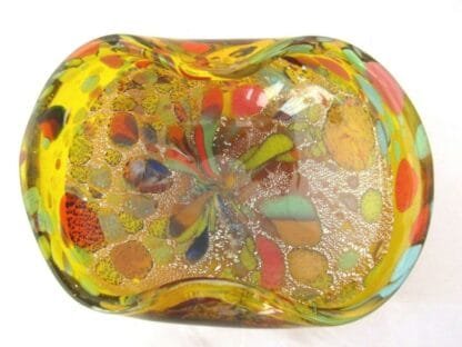 Murano Arte Vetraria Muranese Tutti Frutti yellow glass bowl Ferro/Nason - Image 6