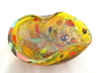 Murano Arte Vetraria Muranese Tutti Frutti yellow glass bowl Ferro/Nason - Image 9