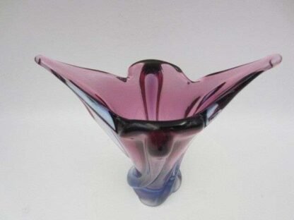 Murano purple and blue sommerso art glass vase poli seguso era twisted body - Image 11