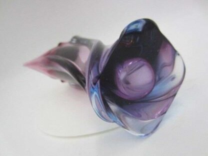 Murano purple and blue sommerso art glass vase poli seguso era twisted body - Image 12