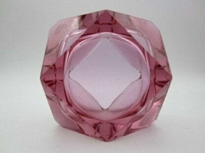 Murano sommerso space age pink Mandruzzato geometric glass bowl - Image 9