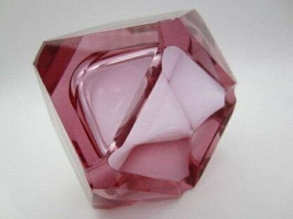 Murano sommerso space age pink Mandruzzato geometric glass bowl - Image 10