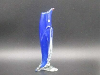 Vintage 1960s blue figurine / bud vase of a penguin bird - Image 4