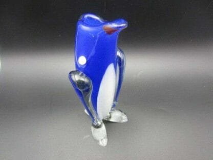 Vintage 1960s blue figurine / bud vase of a penguin bird - Image 7