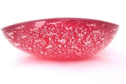 Bright Red & silver aventurine Murano bullicante sommerso glass bowl - Image 8