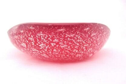 Bright Red & silver aventurine Murano bullicante sommerso glass bowl - Image 9