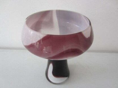 Murano Marbled Purple & White art glass “Wave” Vase by Carlo Moretti Italy 1970s - Image 5