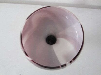 Murano Marbled Purple & White art glass “Wave” Vase by Carlo Moretti Italy 1970s - Image 7