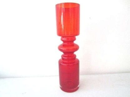 Scandinavian red Cased Hooped Glass 25.5cm tall - Image 3