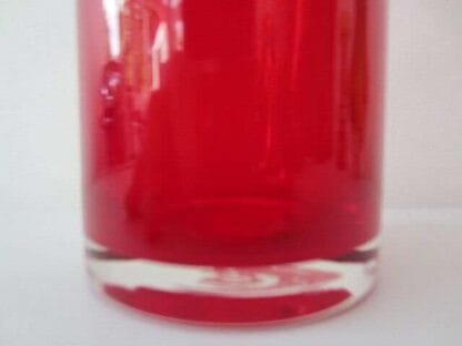 Scandinavian red Cased Hooped Glass 25.5cm tall - Image 7