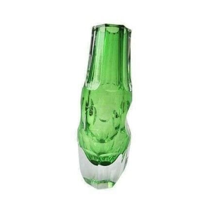 Antonín Drobník designer Vase for ZBS Green lens cut 1976 STUNNING Very rare - Image 3