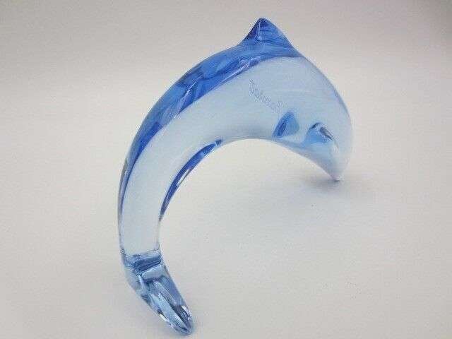 Baccarat French Glass Crystal Dive Dolphin Figurine. MINT shops CONDITION.