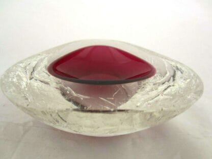 Flavio Poli Seguso Vetri D Arte Corroso Sommerso art glass bowl RARE FIND