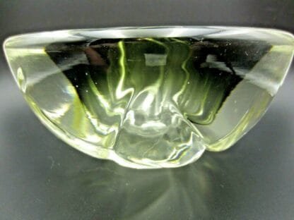 Futuristic XXL sommerso grey in clear geode art glass bowl 2.7KG - Image 7