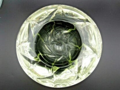 Futuristic XXL sommerso grey in clear geode art glass bowl 2.7KG - Image 8