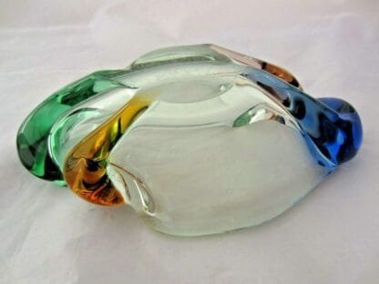 LARGE Czech bohemian Mstisov 'Rhapsody' Glass Bowl Frantisek Zemek XL - Image 9