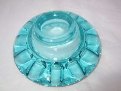 1960s Adolf Matura turquoise glass dish//bowl, Czech Rosice Libochovice 983 - Image 8