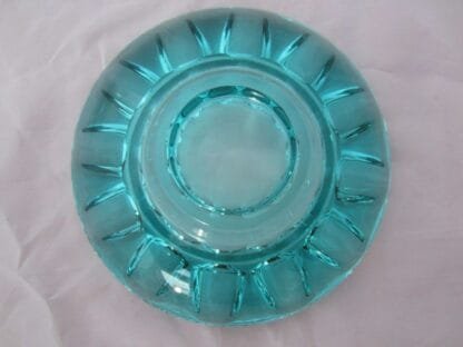 1960s Adolf Matura turquoise glass dish//bowl, Czech Rosice Libochovice 983 - Image 9