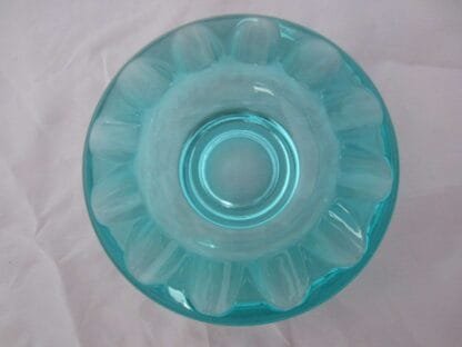 1960s Adolf Matura turquoise glass dish//bowl, Czech Rosice Libochovice 983 - Image 10