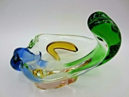 Czech bohemian Mstisov 'Rhapsody' Glass Bowl Frantisek Zemek pipe rack ashtray - Image 4