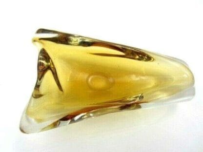 Golden amber Murano sommerso quality art glass bowl candy dish Star Trek - Image 6