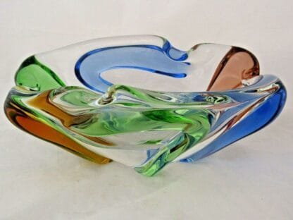 HUGE Czech bohemian Mstisov 'Rhapsody' Glass Bowl Frantisek Zemek XXL RARE 2.6kg - Image 3