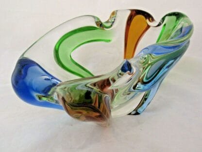 HUGE Czech bohemian Mstisov 'Rhapsody' Glass Bowl Frantisek Zemek XXL RARE 2.6kg - Image 6