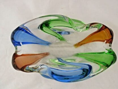 HUGE Czech bohemian Mstisov 'Rhapsody' Glass Bowl Frantisek Zemek XXL RARE 2.6kg - Image 9