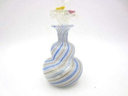 Mezza Filigana vintage Murano art glass perfume bottle vintage Martens Toso era - Image 3